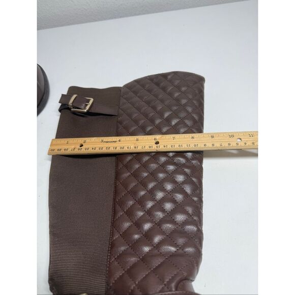 Torrid Wide Calf Brown Quilted Riding Boots Size 11 See Description - Picture 12 of 15